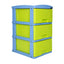 Practimueble Apariencia Rattan 3 Gavetas Colplast Color Verde Limon