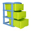 Practimueble Apariencia Rattan 3 Gavetas Colplast Color Verde Limon