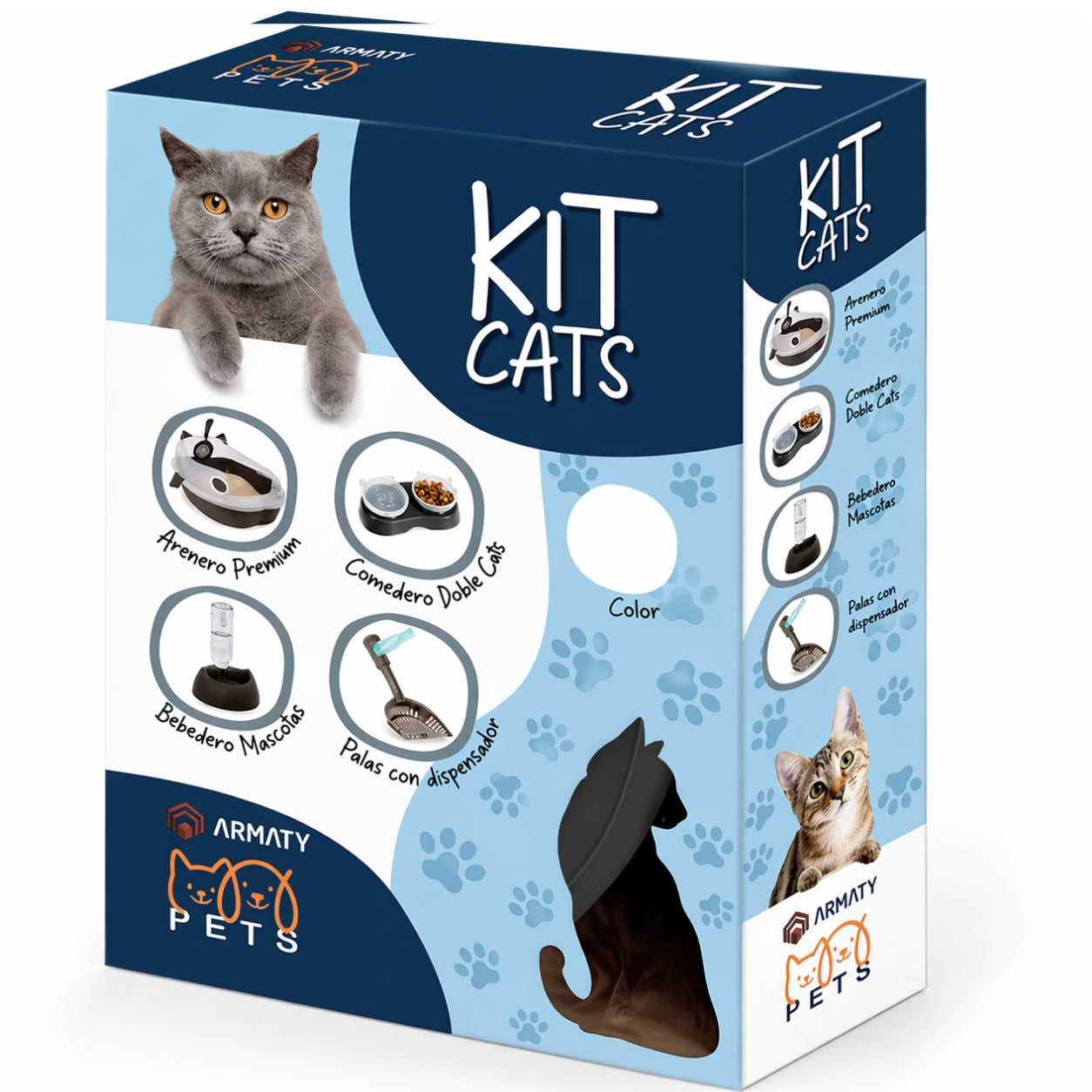 Combo Arenero para Gatos Armaty Color Negro 10307353101