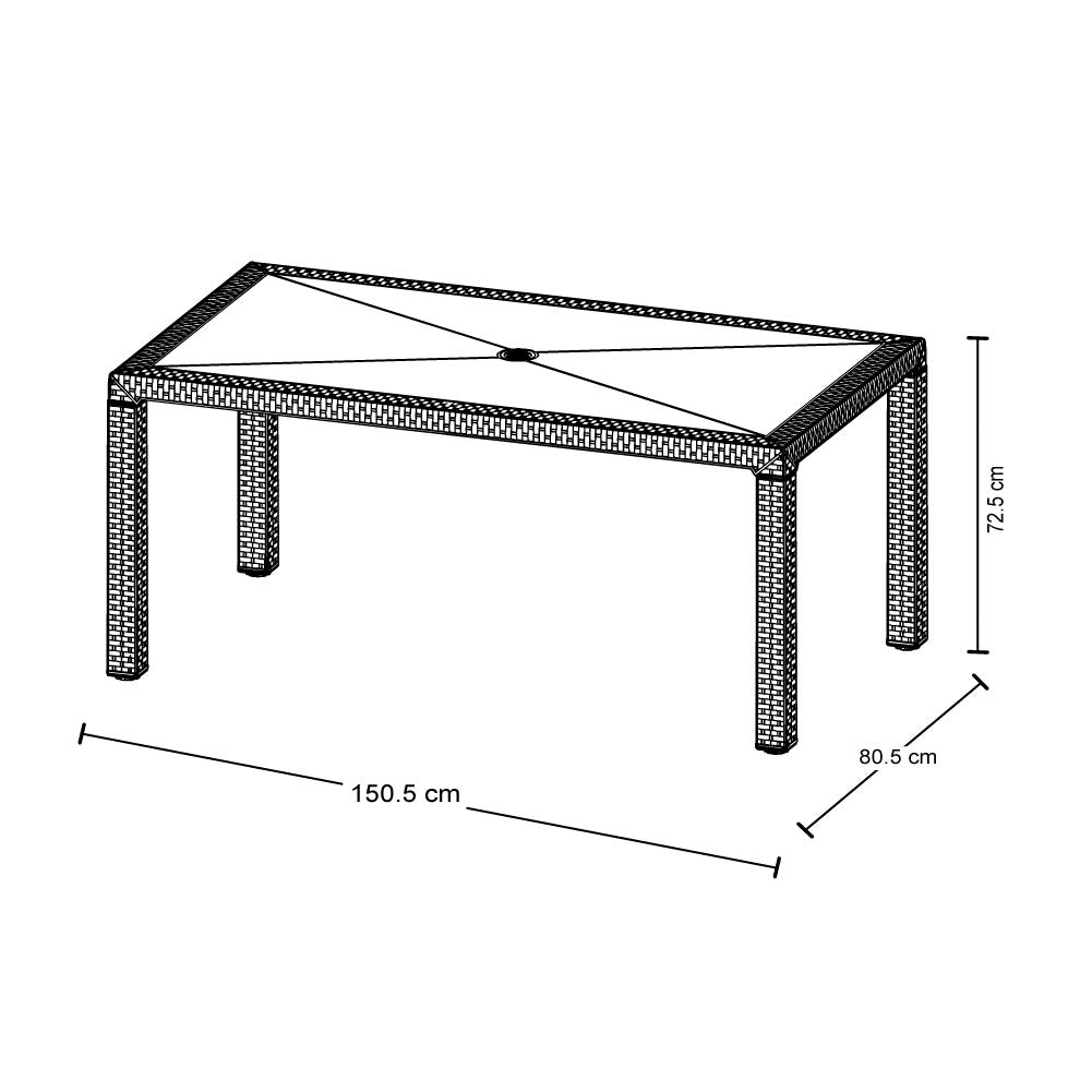 Mesa Eterna 6 Puestos Rimax