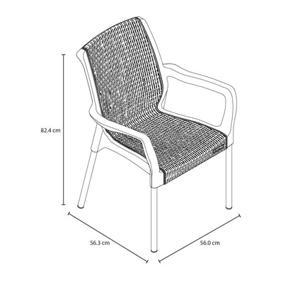 Juego Silla Shia con Brazos x4 Rimax