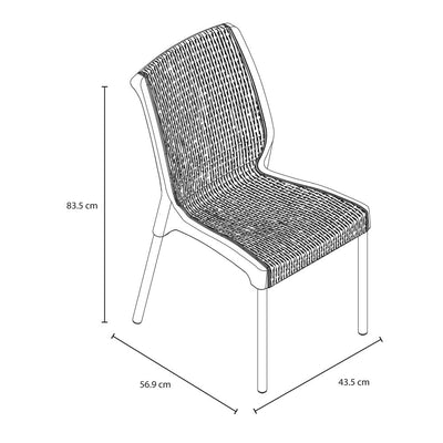 Juego Silla Shia sin Brazos x4 Rimax