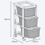 Cajonero Apariencia Rattan Rimax 3 Gavetas Altas