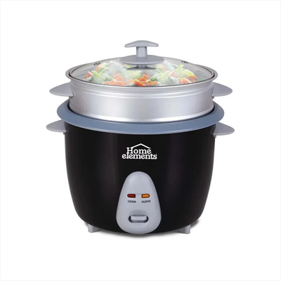 Olla Arrocera Home Elements de  1,8 Libras Negra HEAR-18N