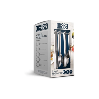 Juego de Cubiertos Dkasa 24 Piezas en Acero