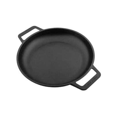 Sartén Liso de Hierro Fundido Victoria de Doble Asa 25 Cm
