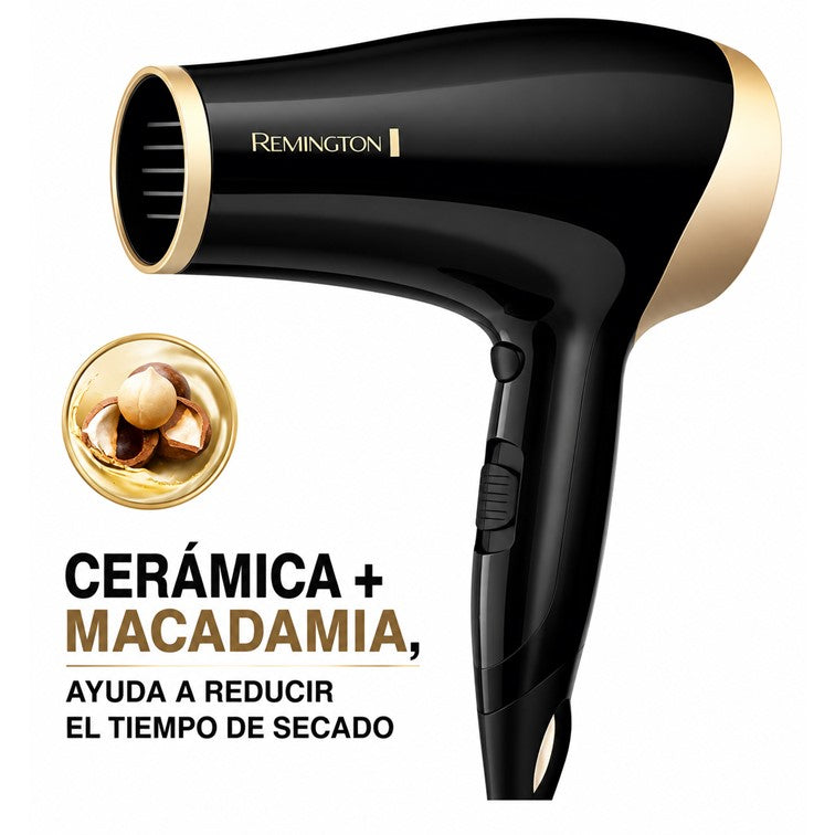Secador de Pelo Remington Macadamia Shimmer Negro D3017