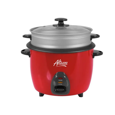 Olla Arrocera Altezza con Vaporera de 1,8 Libras Rojo
