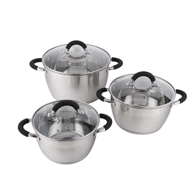 Bateria Home Elements de 6 Piezas En acero Inoxidable HESO-5028SS
