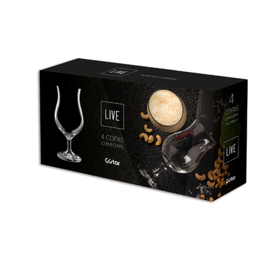 Set Live Copa Cristar Cervecera Praga X 4 Unidades