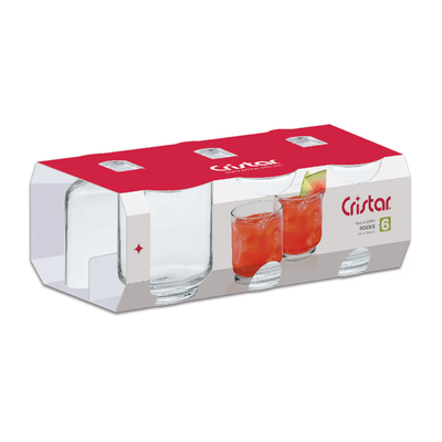 Set X6 Unidades de Vasos Alegro Rocks Cristar 2866CL