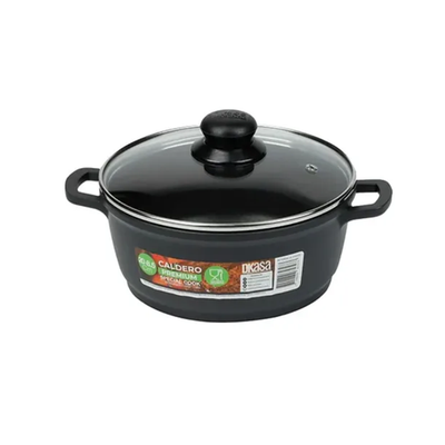Caldero Dkasa Antiadherente 28x12.5Cm Negro