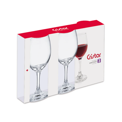 Set X3 Unidades de Copas Rioja Vino Tinto Cristar 5414CL3