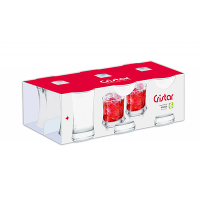 Set X6 Unidades de Vasos Vivaldi Rocks Cristar 0105CL6