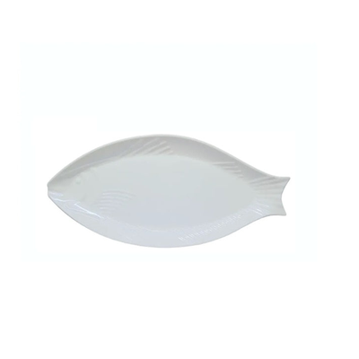 Plato Sabana Pescado Ovalado Blanco  P1059BL