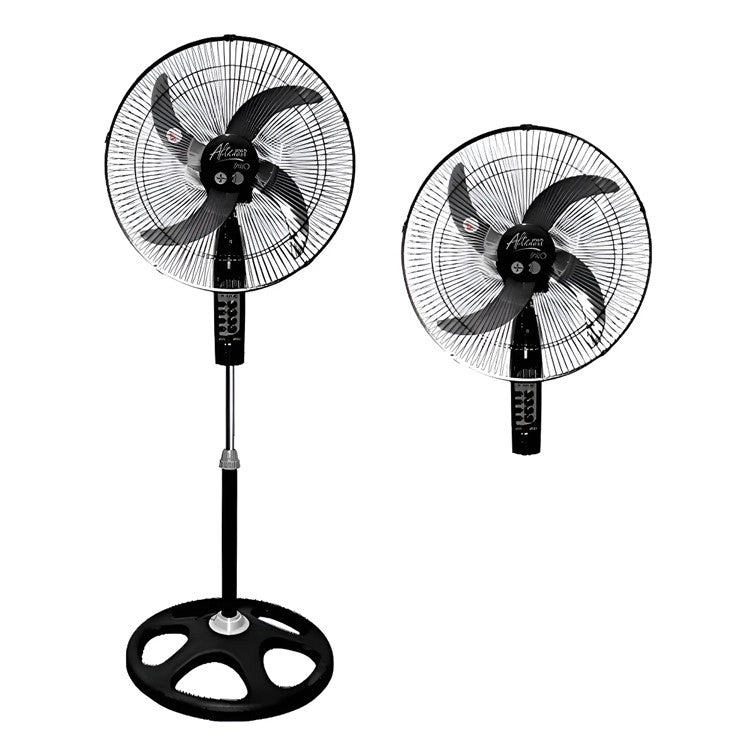 Ventilador Altezza Pro Motor a Balineras 2-1 Malla Metalica Negro