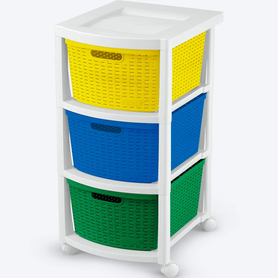 Cajonero Apariencia Rattan Rimax 3 Gavetas Aventure Niño 14004