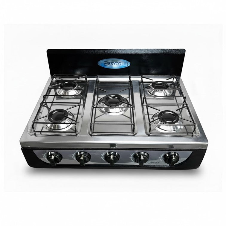 Estufa de Sobremesa en Acero Inoxidable Esycol de 5 Puestos E-105