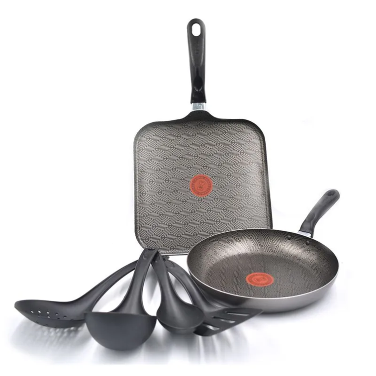 Combo Imusa Plancha Para Asar 26 Cm + Sartén 24 Cm + Juego de Utensilios 5861032203