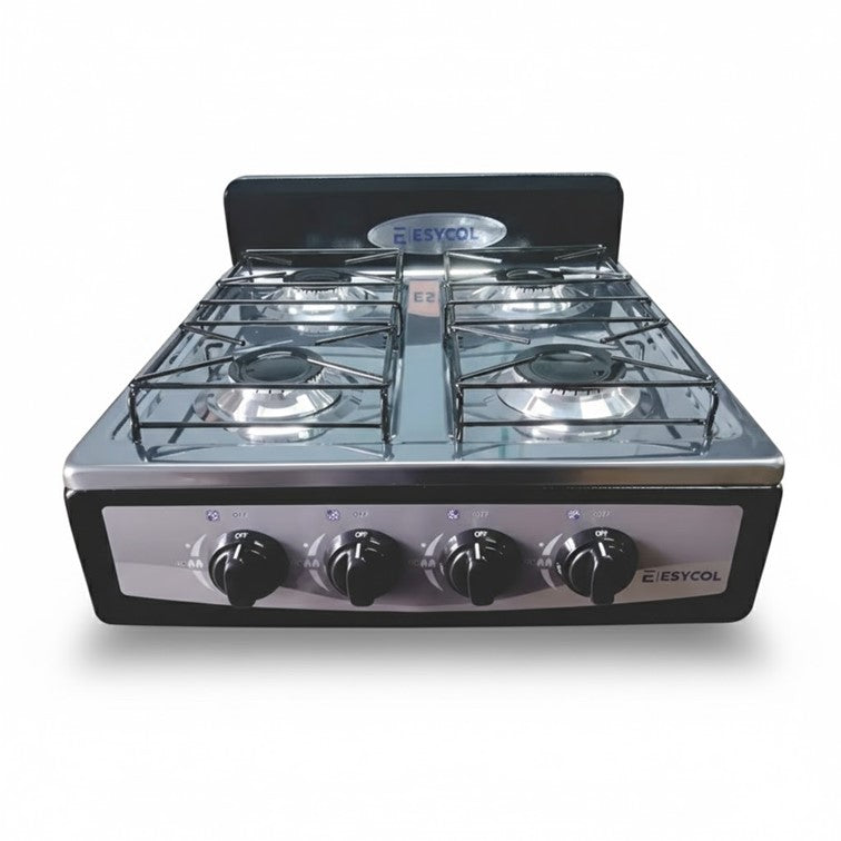 Estufa de Sobremesa En Acero Inoxidable Esycol de 4 Puestos E-104