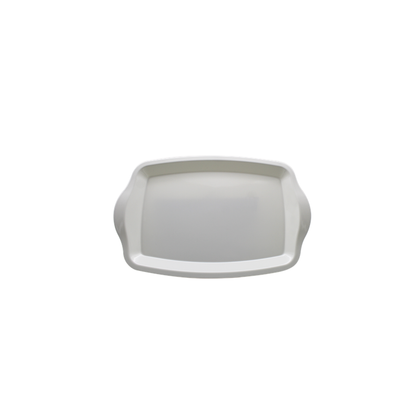 Bandeja  Sabana  Rectangular  Pequeña  c/asa Ovalada  Blanco P1037BL