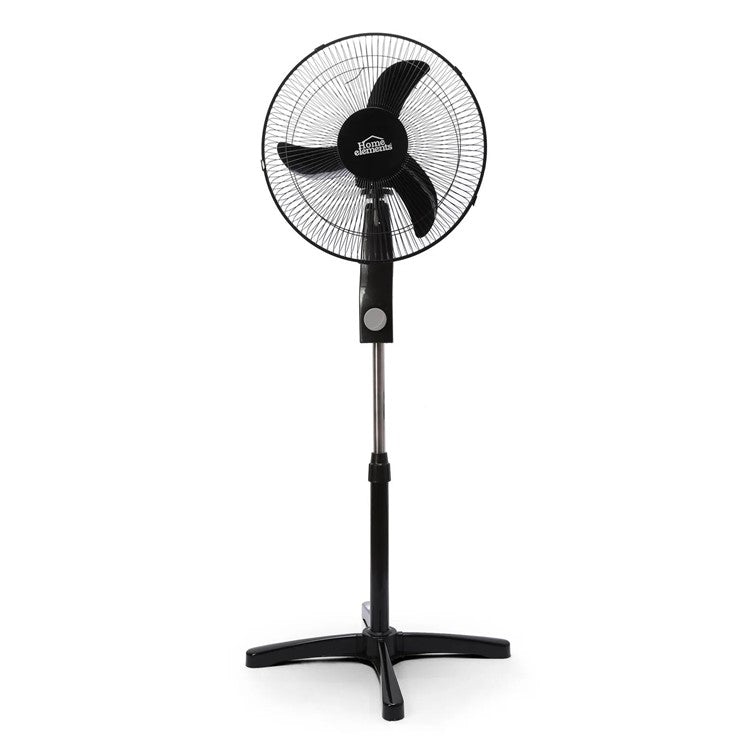 Ventilador Home Elements de Pedestal de 16 Pulgadas Color Negro HEVB16N