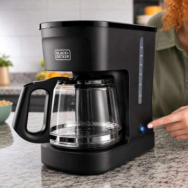 Cafetera Eléctrica Black + Decker Vortex de 12 Tazas con Filtro CM0021