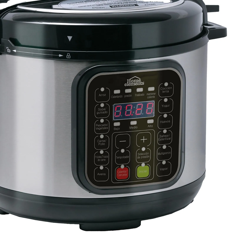Olla Multifuncional Home Elements de 4 Litros HEOM4202SS