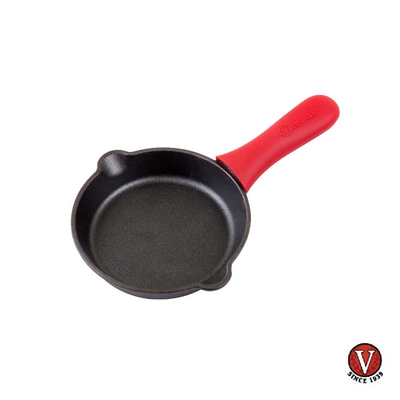 Combo Sartén de Hierro Fundido Victoria de 16,5 Cm + Mango de Silicona