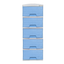 Practimueble Apariencia Rattan 5 Gavetas Colplast Color Azul Celeste