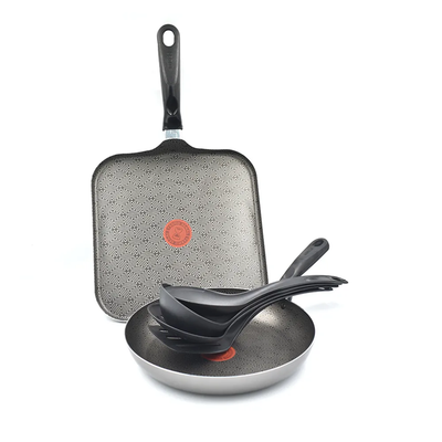 Combo Imusa Plancha Para Asar 26 Cm + Sartén 24 Cm + Juego de Utensilios 5861032203