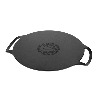 Plancha de Hierro Fundido Victoria Para Pizza Doble Asa 38 Cm