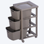 Cajonero Apariencia Rattan Rimax 3 Gavetas Altas