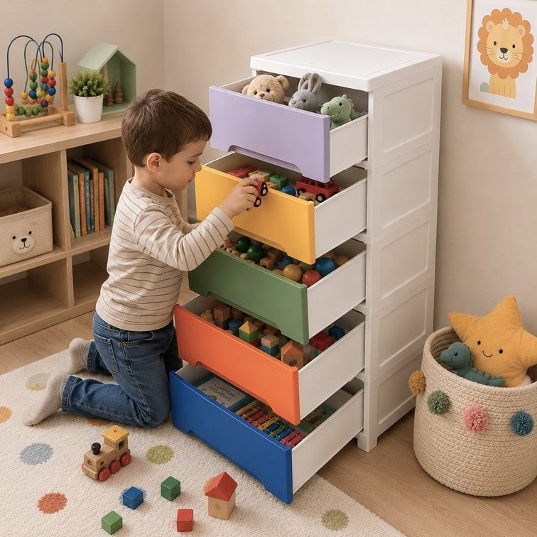 Cajonero Portofino Infantil Armaty de 5 Gavetas Color Niño