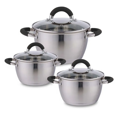 Bateria Home Elements de 6 Piezas En acero Inoxidable HESO-5028SS