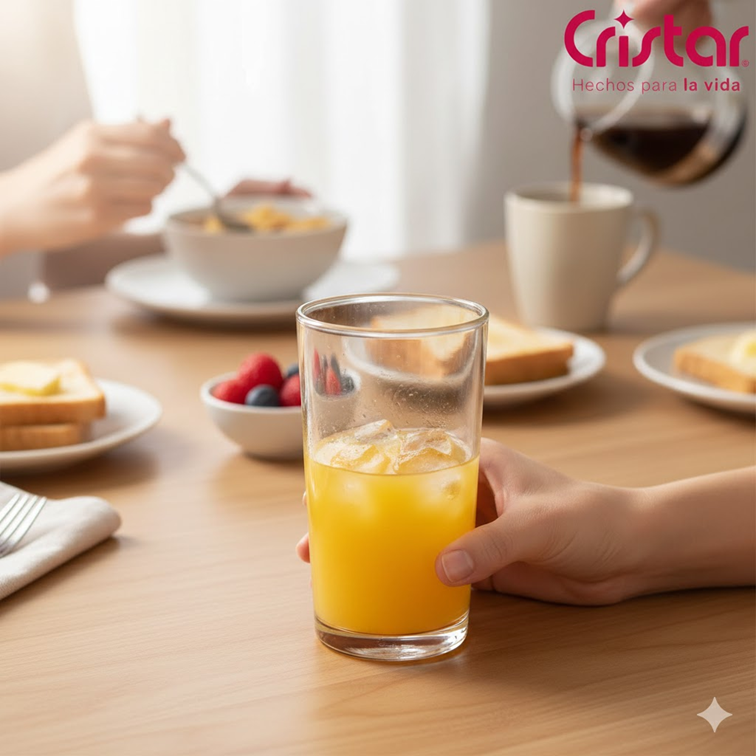 Set X6 Unidades de Vasos Siena Bebidas Cristar 0635AL48C