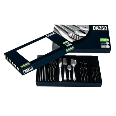 Set de Cubiertos Premium Dkasa de 24 Piezas en Acero Inoxidable A164-24
