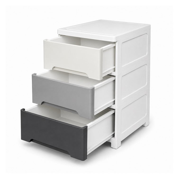 Cajonero Portofino Armaty de 3 Gavetas Colores Grises