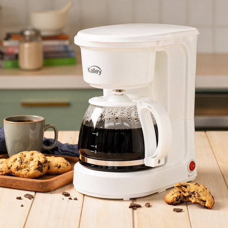 Cafetera Basica Kalley de 8 Tazas Blanca K-CM100K