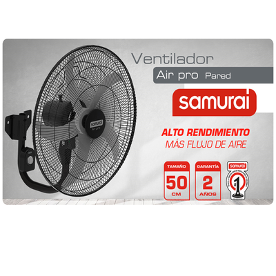 Ventilador Air Pro Samurai de Pared de 22" Negro