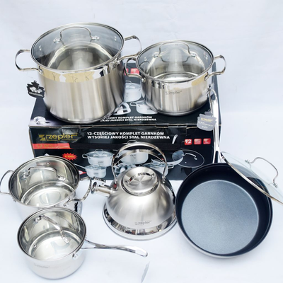 Batería Zepter en Acero Inoxidable de 12 Piezas ZP-2777