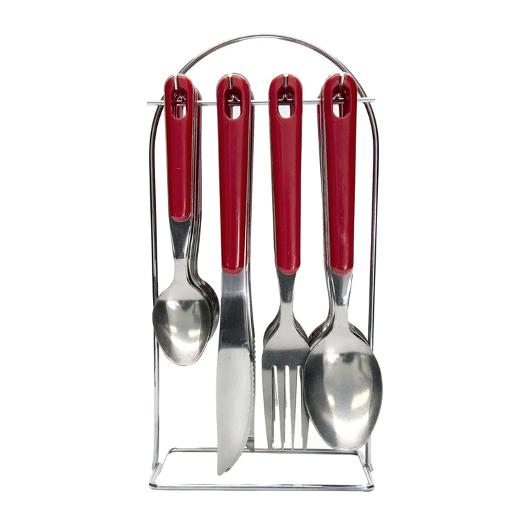 Juego de Cubiertos Home Elements 24 Piezas con Soporte HQ29B