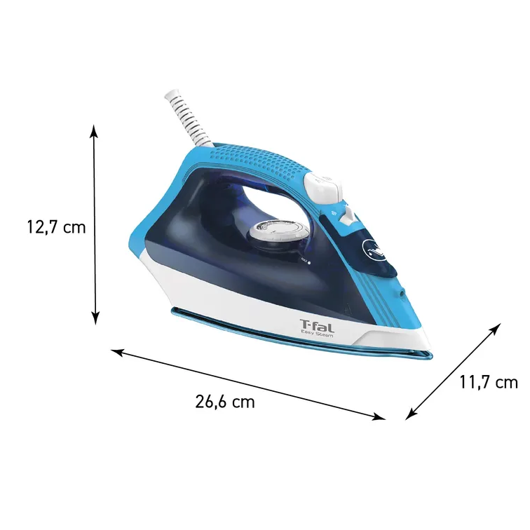 Plancha T-fal a Vapor Easy Antiadherente Azul Oscuro