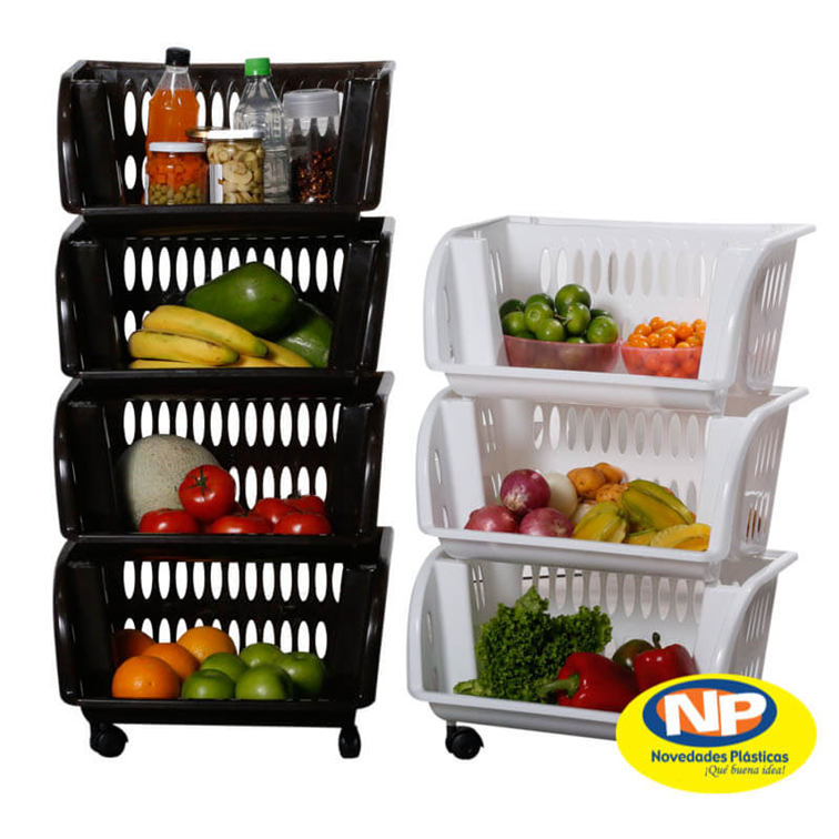 Multiestante Elipse Plástico NP de 3 Niveles Color Marrón 011863