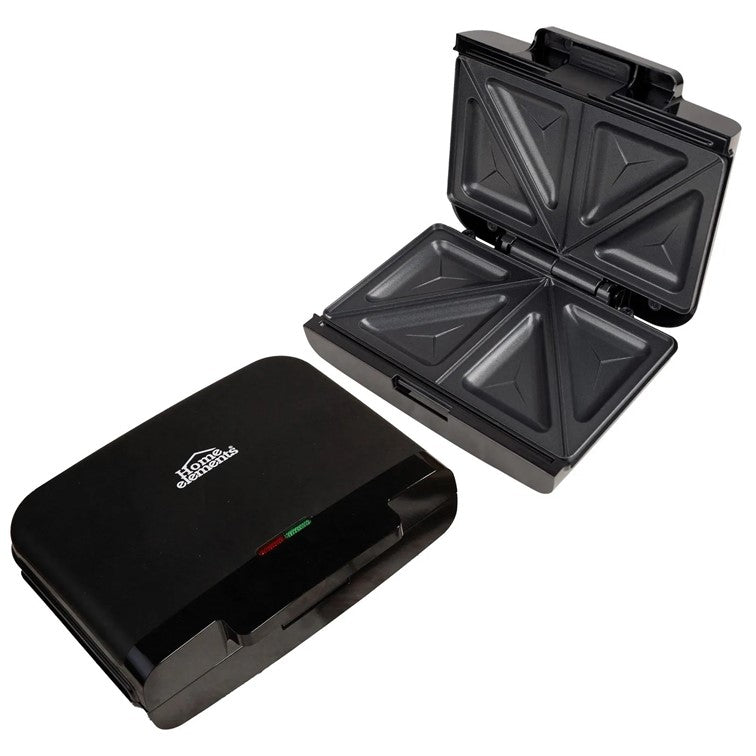 Sanduchera Dos Puestos Home Elements Negra HESM2P155N