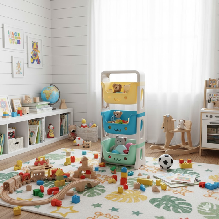 Estante Organizador Infantil de 3 Niveles Niño Armaty