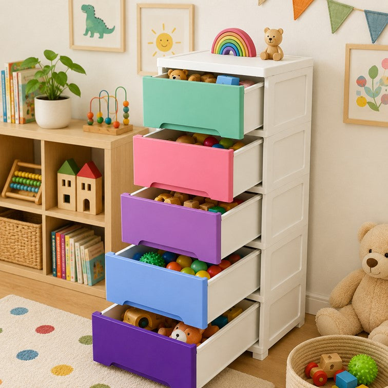 Cajonero Portofino Infantil Armaty de 5 Gavetas Color Niña