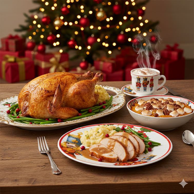 Vajilla de Vitrocerámica Cascanueces 4 Puestos 16 Piezas HEVV-1602