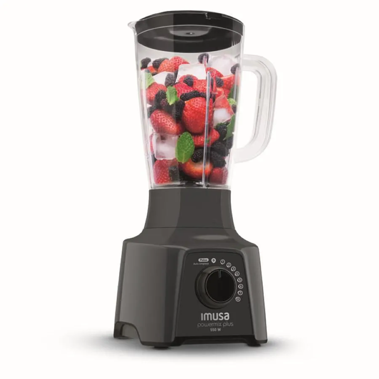 Licuadora Imusa Powermix Plus de 8V Vaso Plástico Gris 5861029880