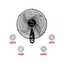 Ventilador Altezza Pro de Pared Motor a Balineras Malla Metalica Negro